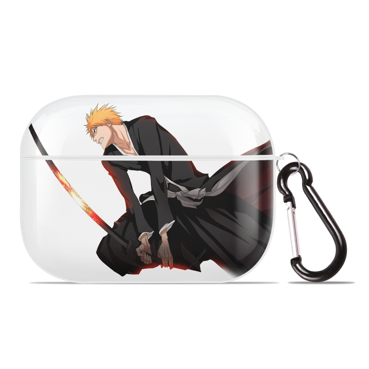 ブリーチ 黒崎一護（くろさき いちご）BLEACH Kurosaki Ichigo 【AirPods Pro用】ハードシェル保護ケース 耐衝撃・防指紋・カラビナ付き商品仕様
