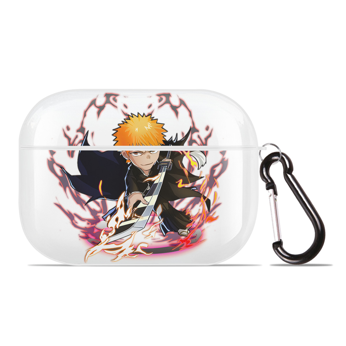 ブリーチ 黒崎一護（くろさき いちご）BLEACH Kurosaki Ichigo 【AirPods Pro用】ハードシェル保護ケース 耐衝撃・防指紋・カラビナ付き商品仕様