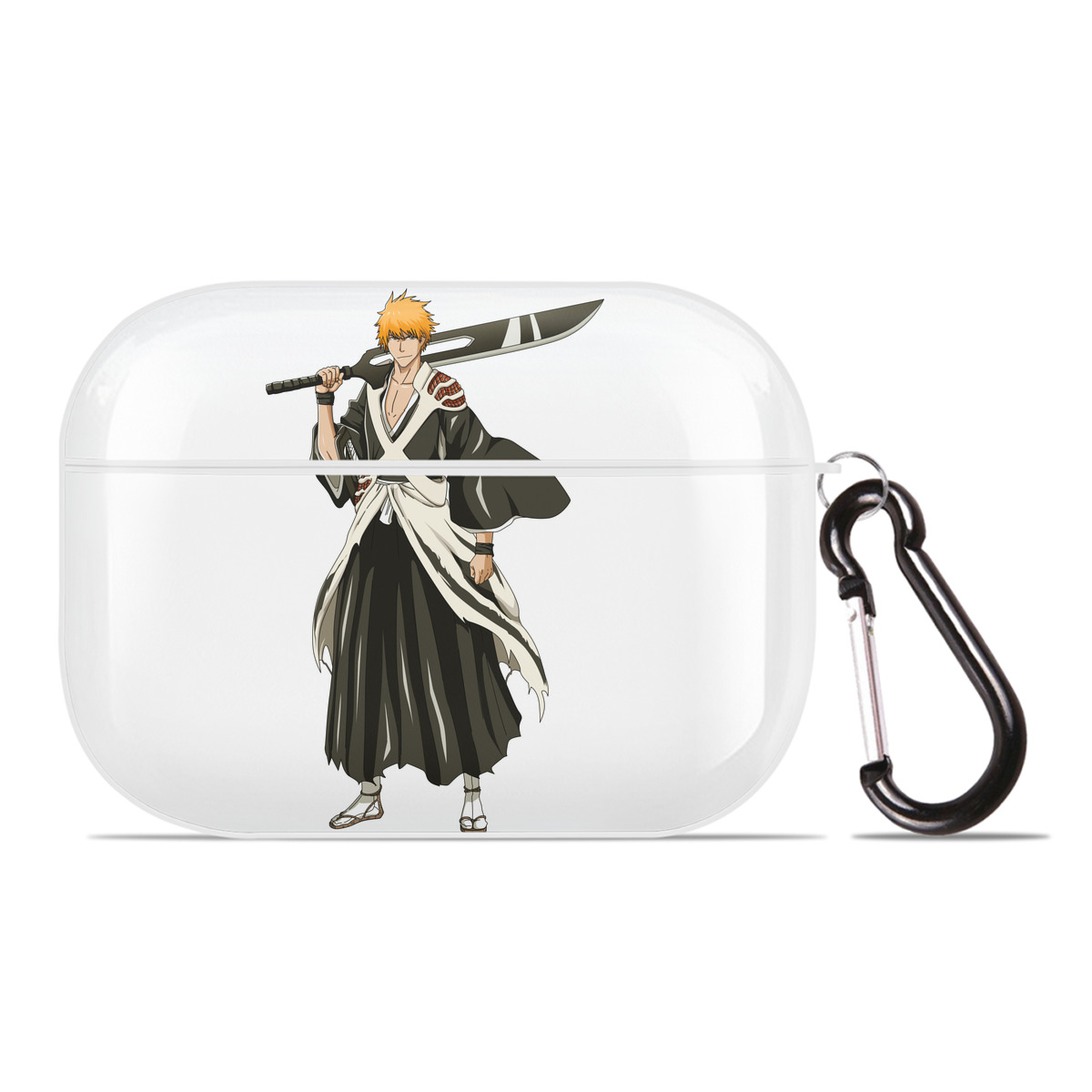 ブリーチ 黒崎一護（くろさき いちご）BLEACH Kurosaki Ichigo 【AirPods Pro用】ハードシェル保護ケース 耐衝撃・防指紋・カラビナ付き商品仕様