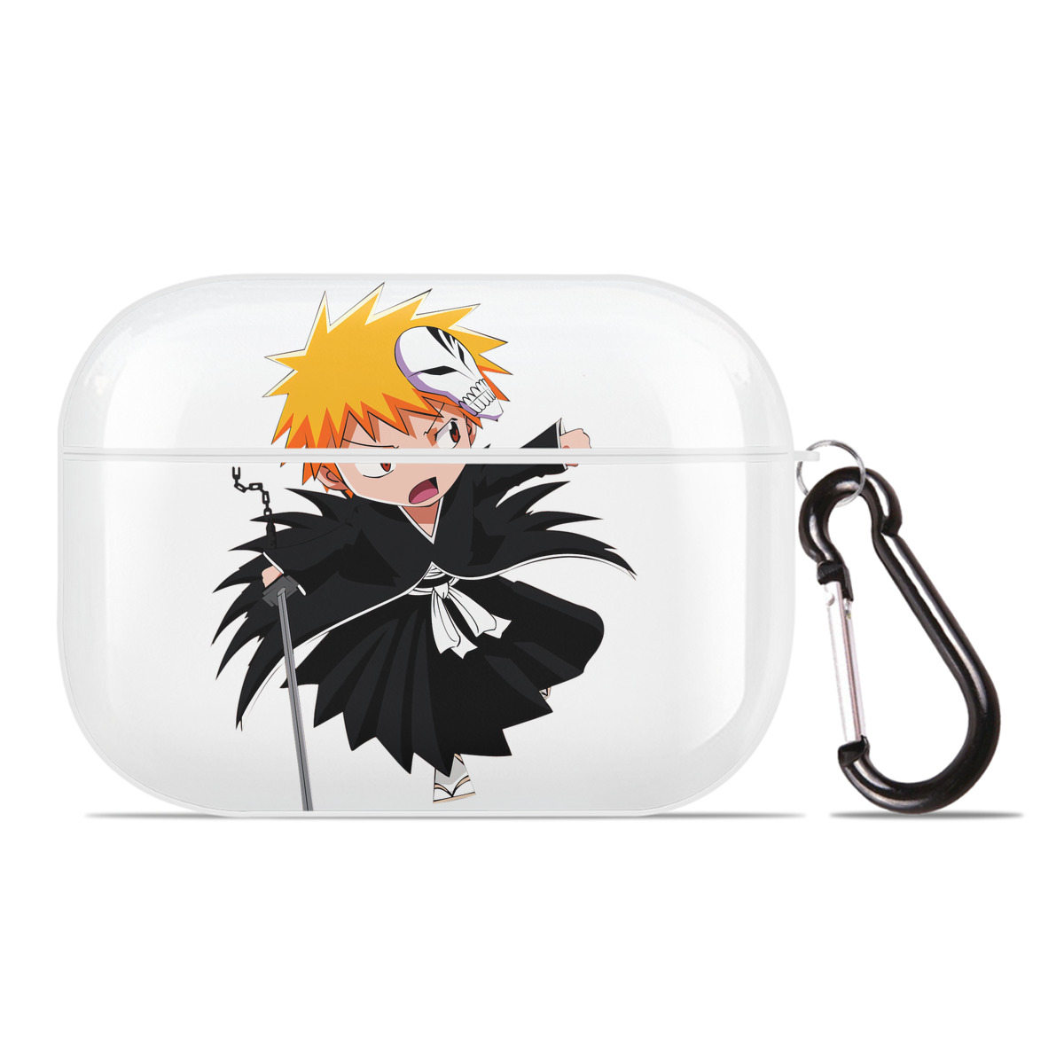（画像用） ブリーチ 黒崎一護（くろさき いちご）BLEACH Kurosaki Ichigo 【AirPods Pro用】ハードシェル保護ケース 耐衝撃・防指紋・カラビナ付き商品仕様