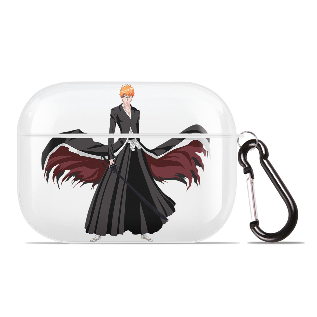 ブリーチ 黒崎一護（くろさき いちご）BLEACH Kurosaki Ichigo 【AirPods Pro用】ハードシェル保護ケース 耐衝撃・防指紋・カラビナ付き商品仕様