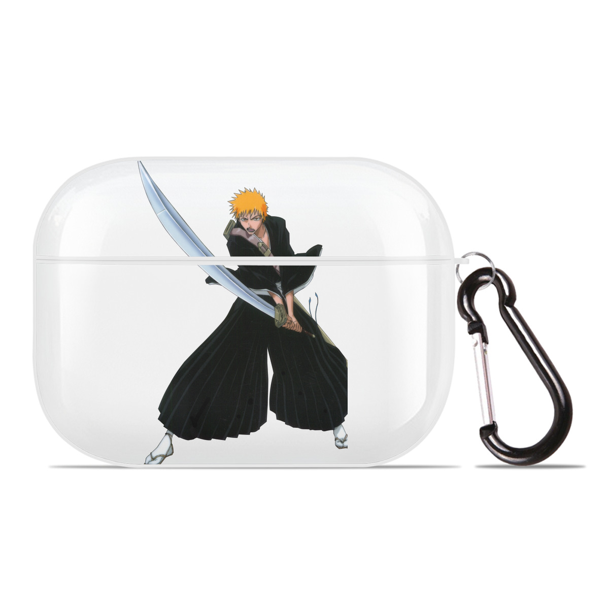 ブリーチ 黒崎一護（くろさき いちご）BLEACH Kurosaki Ichigo 【AirPods Pro用】ハードシェル保護ケース 耐衝撃・防指紋・カラビナ付き商品仕様