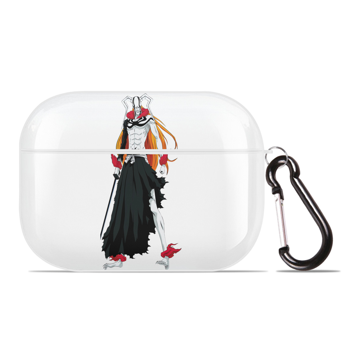 （画像用） ブリーチ 黒崎一護（くろさき いちご）BLEACH Kurosaki Ichigo 【AirPods Pro用】ハードシェル保護ケース 耐衝撃・防指紋・カラビナ付き商品仕様