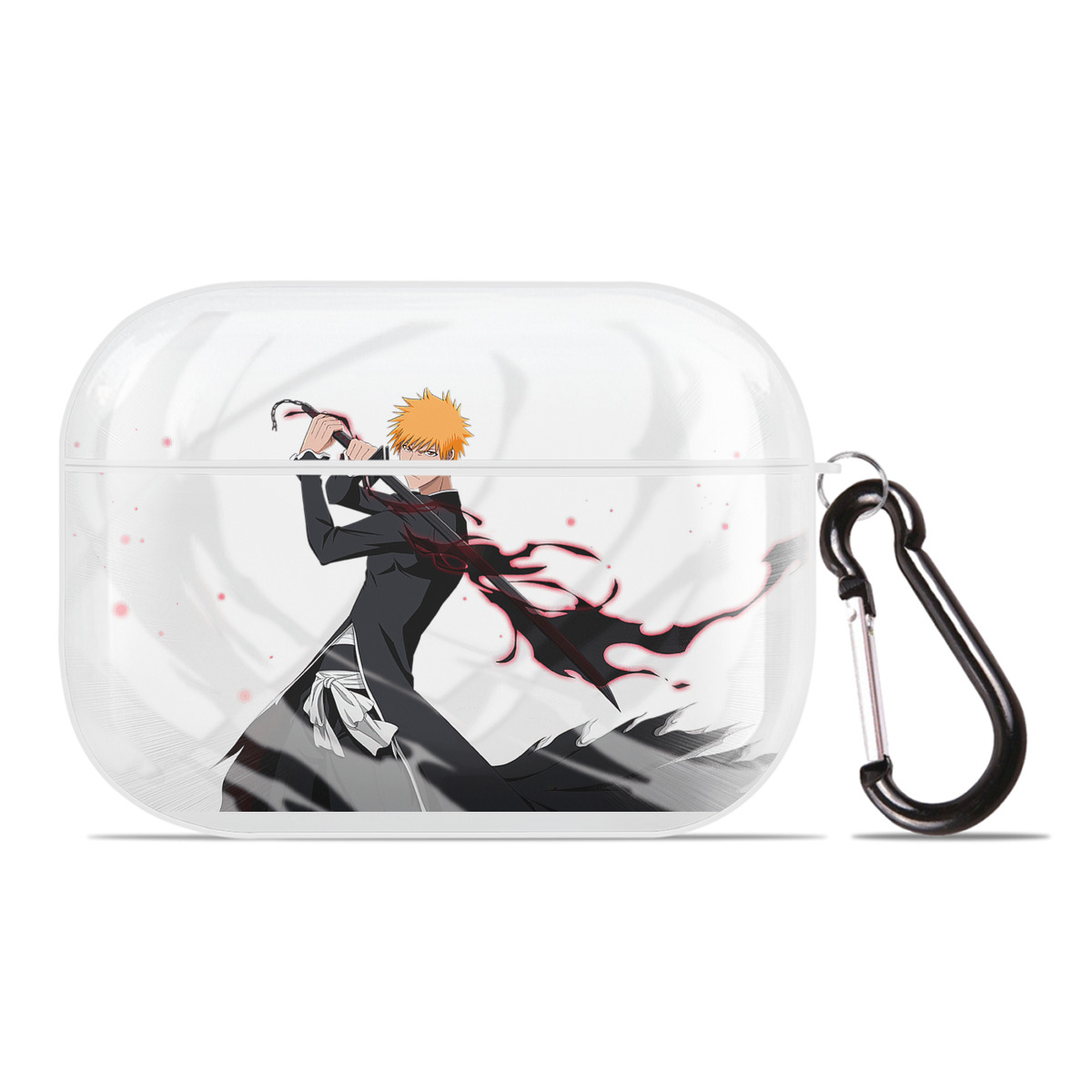 （画像用） ブリーチ 黒崎一護（くろさき いちご）BLEACH Kurosaki Ichigo 【AirPods Pro用】ハードシェル保護ケース 耐衝撃・防指紋・カラビナ付き商品仕様