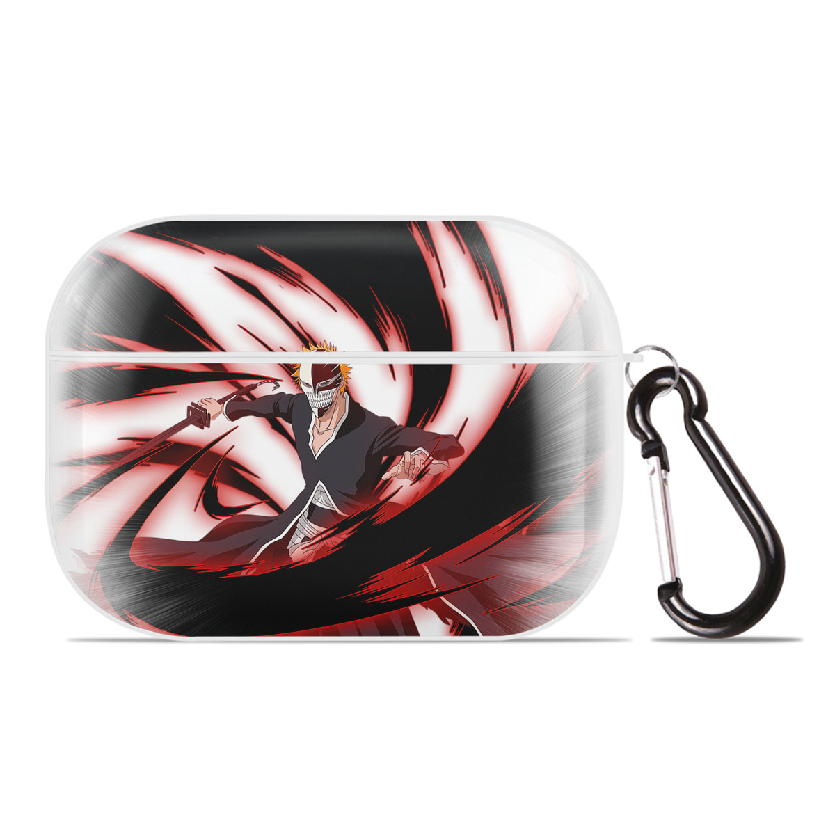 （画像用） ブリーチ 黒崎一護（くろさき いちご）BLEACH Kurosaki Ichigo 【AirPods Pro用】ハードシェル保護ケース 耐衝撃・防指紋・カラビナ付き商品仕様