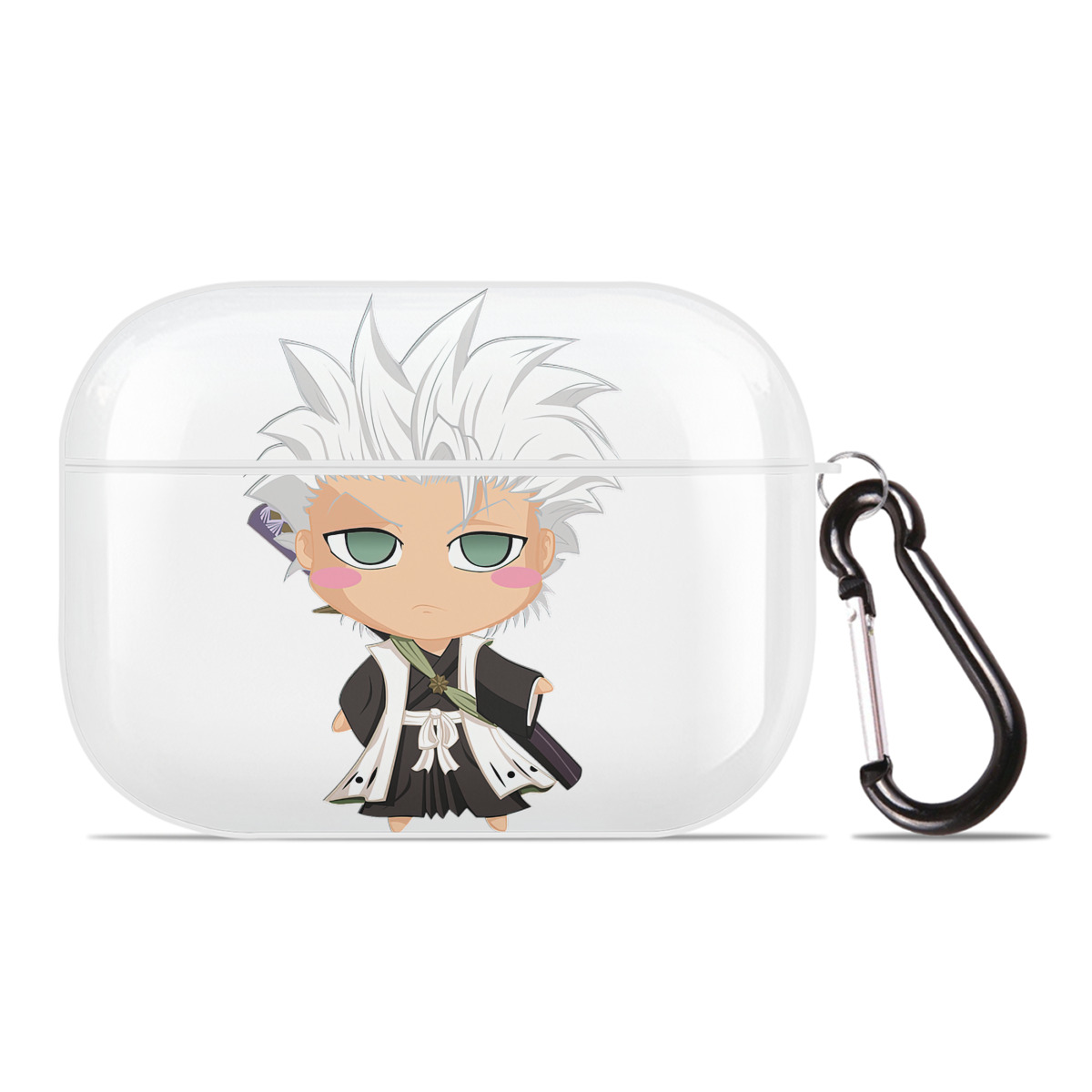 （画像用） ブリーチ 日番谷冬獅郎（ひつがや とうしろう） BLEACH Hitsugaya Toushirou 【AirPods Pro用】ハードシェル保護ケース 耐衝撃・防指紋・カラビナ付き商品仕様