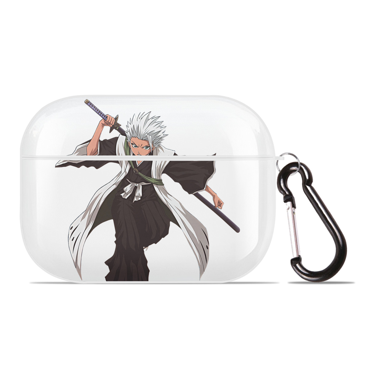 （画像用） ブリーチ 日番谷冬獅郎（ひつがや とうしろう） BLEACH Hitsugaya Toushirou 【AirPods Pro用】ハードシェル保護ケース 耐衝撃・防指紋・カラビナ付き商品仕様