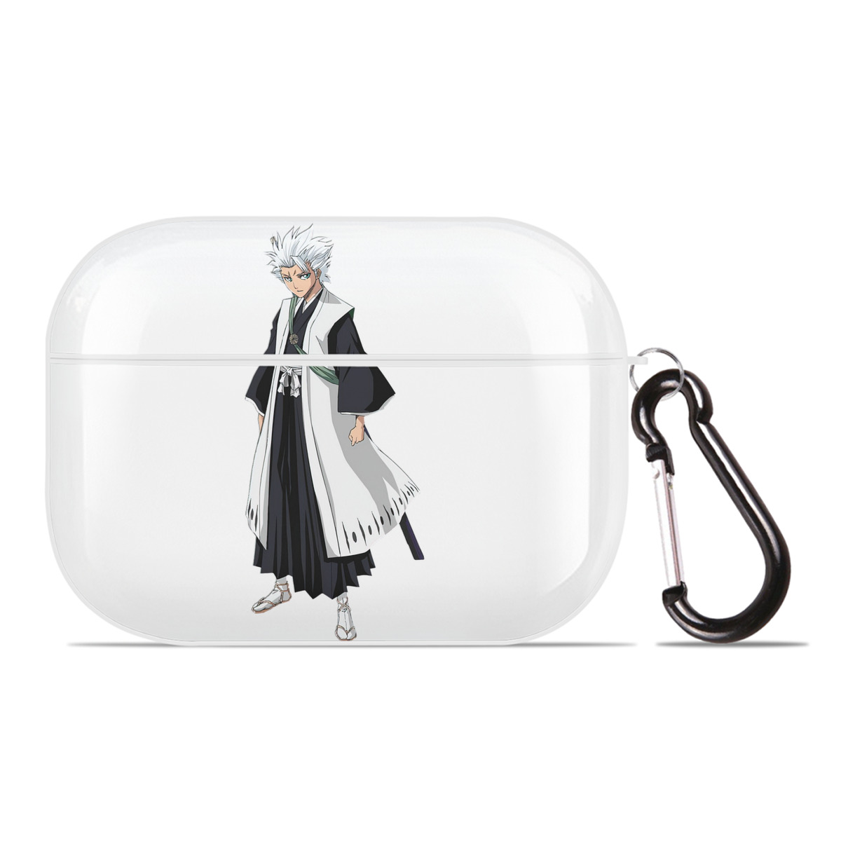 （画像用） ブリーチ 日番谷冬獅郎（ひつがや とうしろう） BLEACH Hitsugaya Toushirou 【AirPods Pro用】ハードシェル保護ケース 耐衝撃・防指紋・カラビナ付き商品仕様
