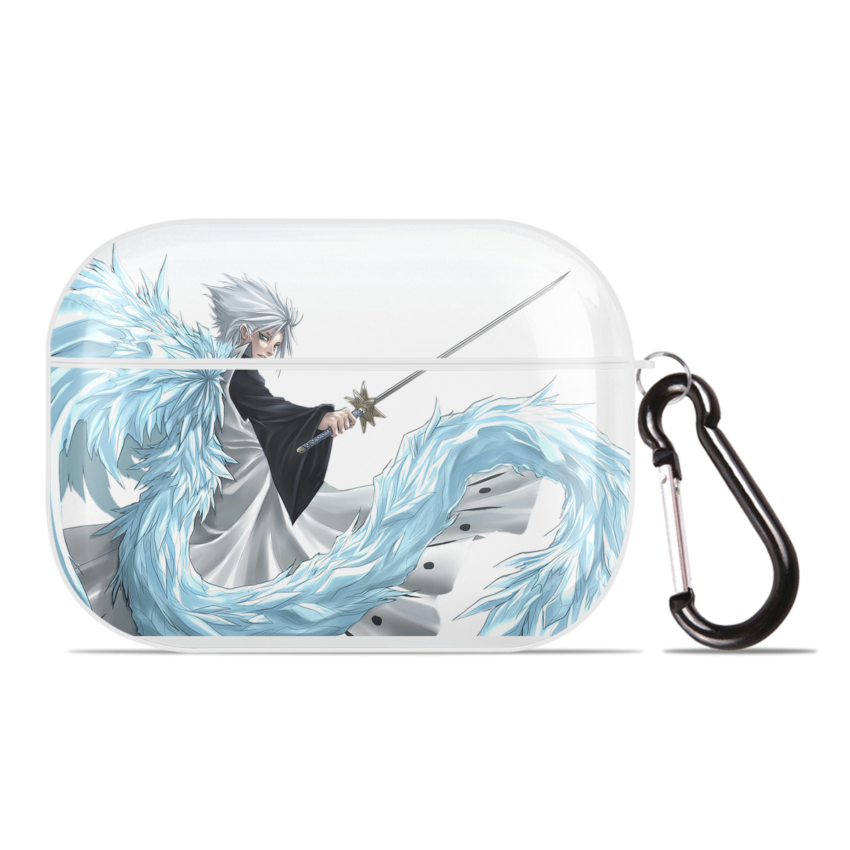 （画像用） ブリーチ 日番谷冬獅郎（ひつがや とうしろう） BLEACH Hitsugaya Toushirou 【AirPods Pro用】ハードシェル保護ケース 耐衝撃・防指紋・カラビナ付き商品仕様