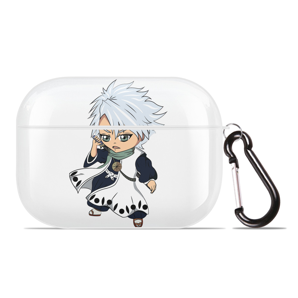 （画像用） ブリーチ 日番谷冬獅郎（ひつがや とうしろう） BLEACH Hitsugaya Toushirou 【AirPods Pro用】ハードシェル保護ケース 耐衝撃・防指紋・カラビナ付き商品仕様