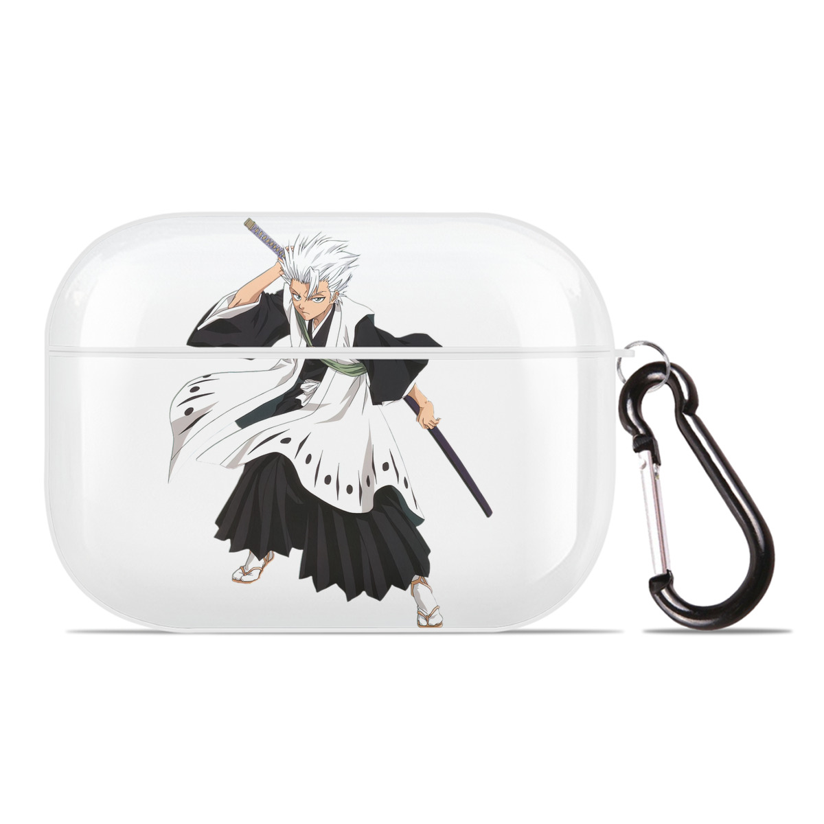 （画像用） ブリーチ 日番谷冬獅郎（ひつがや とうしろう） BLEACH Hitsugaya Toushirou 【AirPods Pro用】ハードシェル保護ケース 耐衝撃・防指紋・カラビナ付き商品仕様