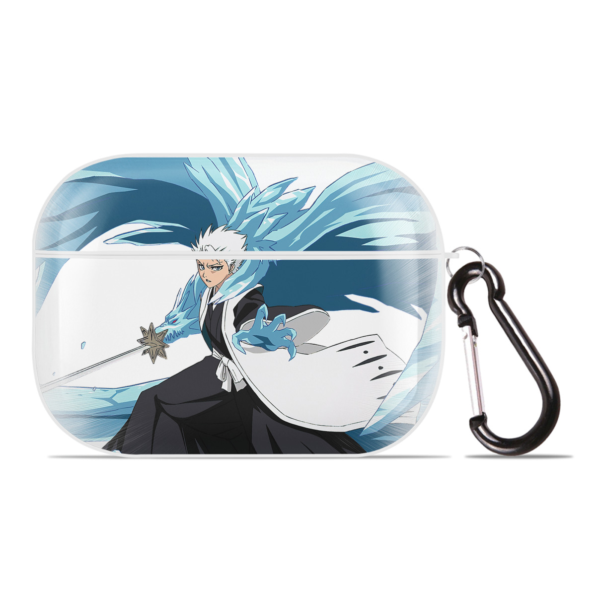 （画像用） ブリーチ 日番谷冬獅郎（ひつがや とうしろう） BLEACH Hitsugaya Toushirou 【AirPods Pro用】ハードシェル保護ケース 耐衝撃・防指紋・カラビナ付き商品仕様