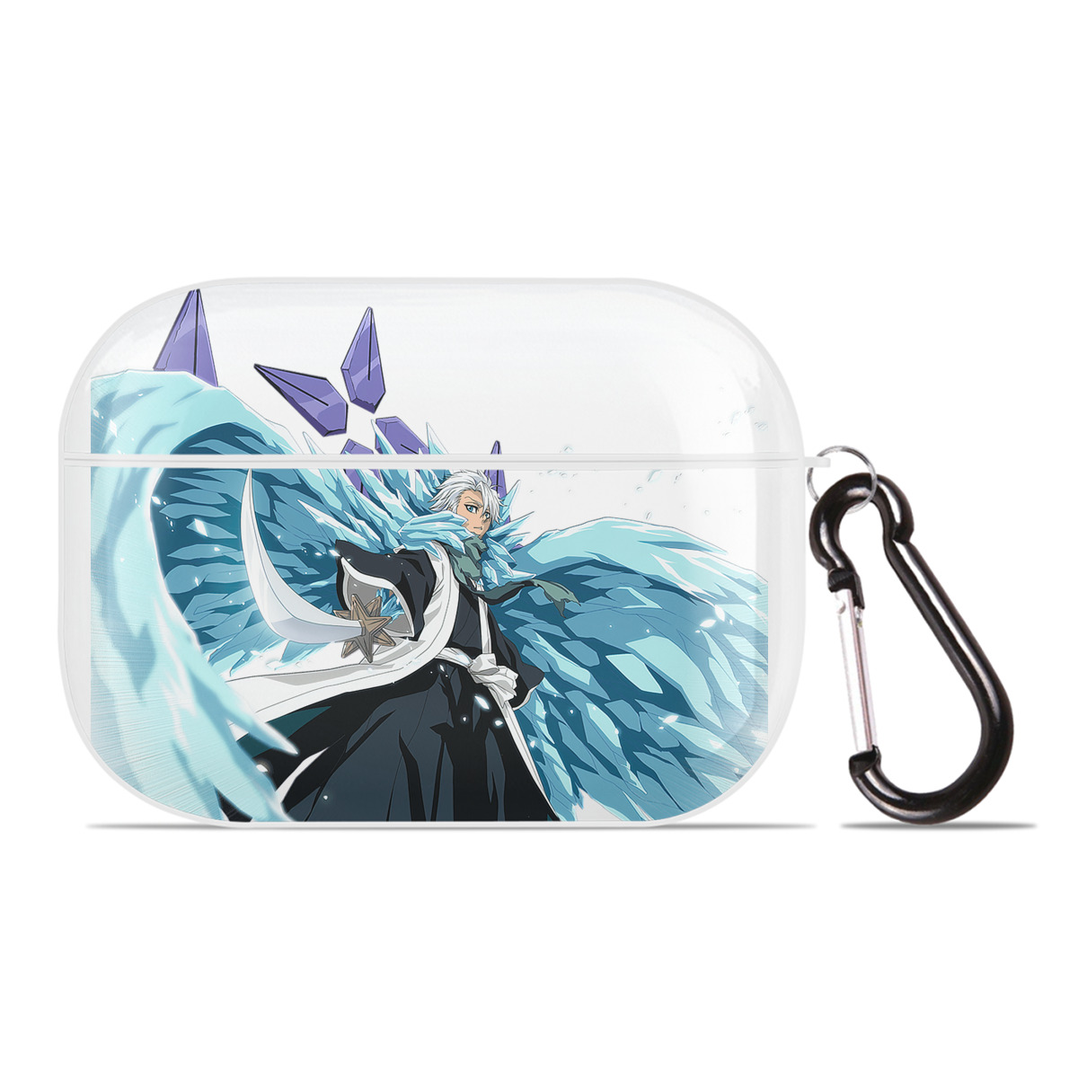 （画像用） ブリーチ 日番谷冬獅郎（ひつがや とうしろう） BLEACH Hitsugaya Toushirou 【AirPods Pro用】ハードシェル保護ケース 耐衝撃・防指紋・カラビナ付き商品仕様