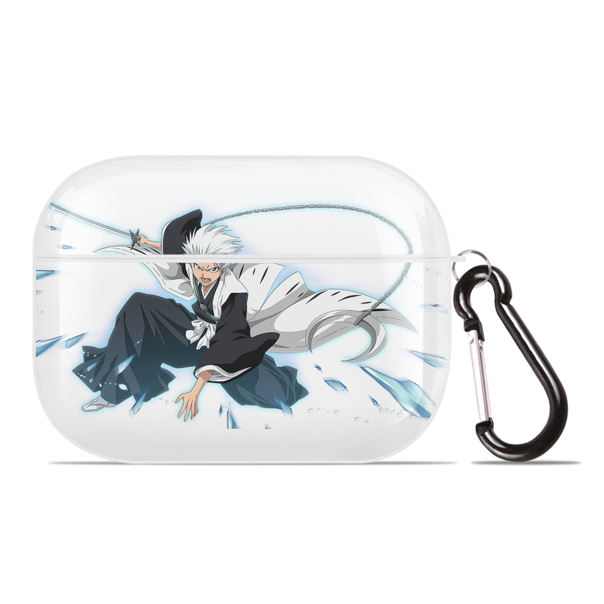 （画像用） ブリーチ 日番谷冬獅郎（ひつがや とうしろう） BLEACH Hitsugaya Toushirou 【AirPods Pro用】ハードシェル保護ケース 耐衝撃・防指紋・カラビナ付き商品仕様