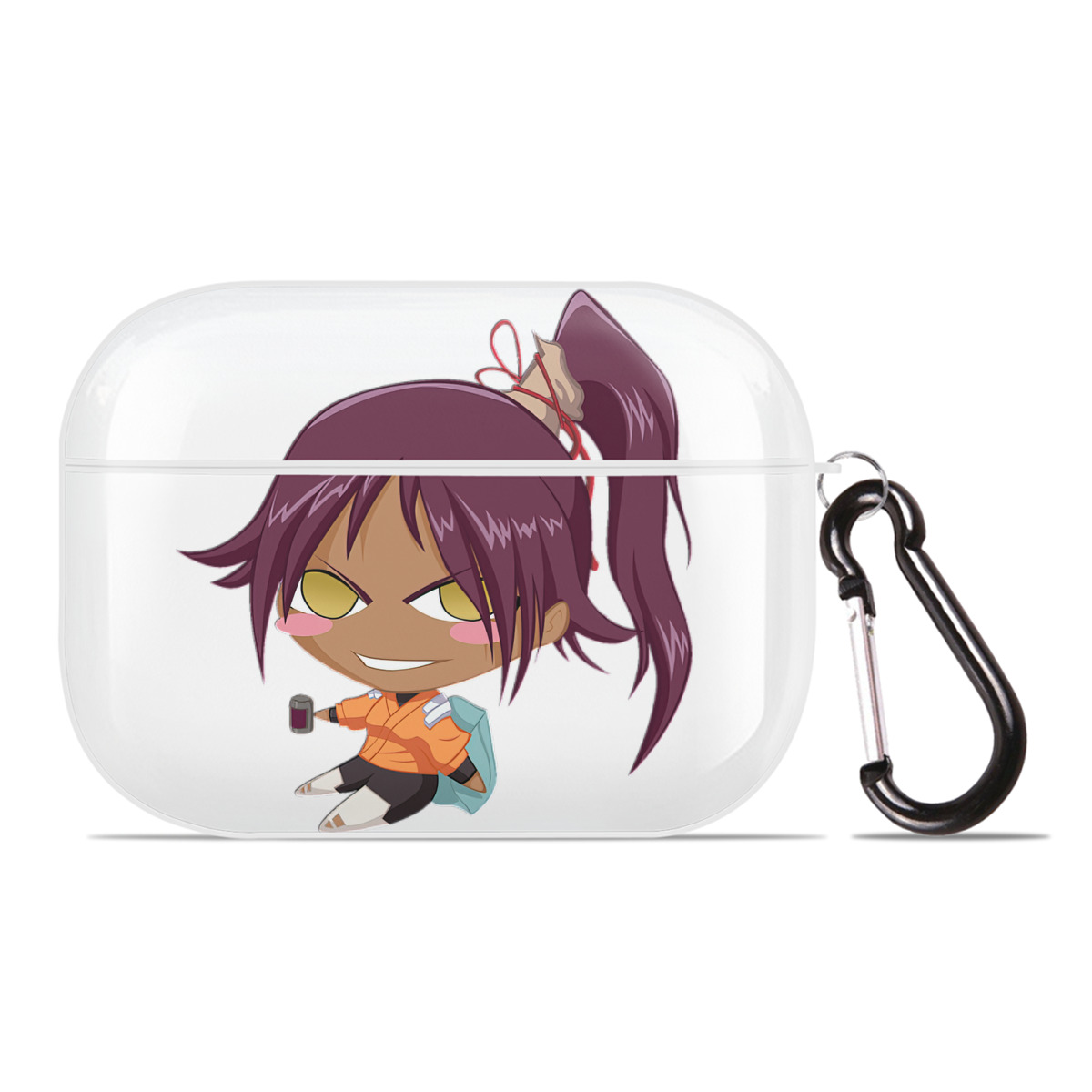（画像用） ブリーチ 四楓院 夜一（しほういん よるいち） BLEACH Shihouin Yoruichi 【AirPods Pro用】ハードシェル保護ケース 耐衝撃・防指紋・カラビナ付き商品仕様