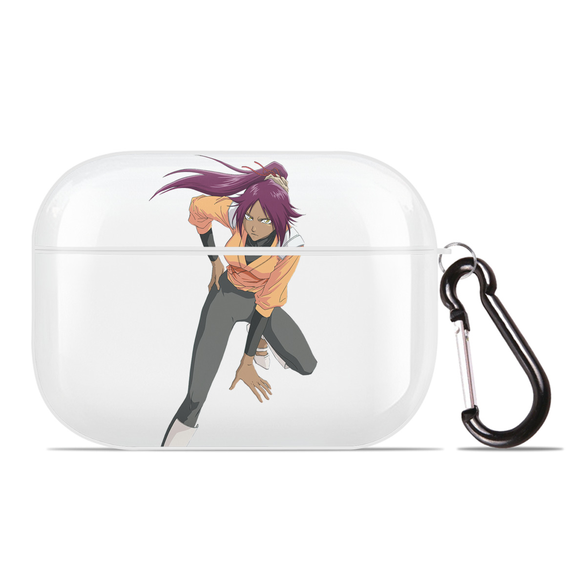 （画像用） ブリーチ 四楓院 夜一（しほういん よるいち） BLEACH Shihouin Yoruichi 【AirPods Pro用】ハードシェル保護ケース 耐衝撃・防指紋・カラビナ付き商品仕様