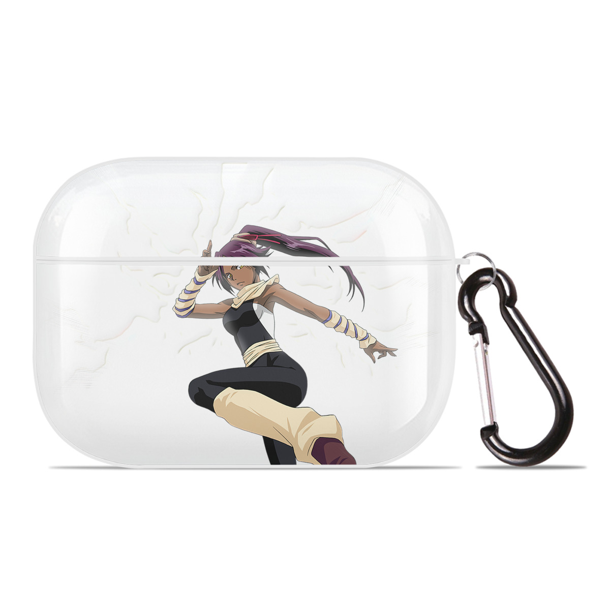 （画像用） ブリーチ 四楓院 夜一（しほういん よるいち） BLEACH Shihouin Yoruichi 【AirPods Pro用】ハードシェル保護ケース 耐衝撃・防指紋・カラビナ付き商品仕様