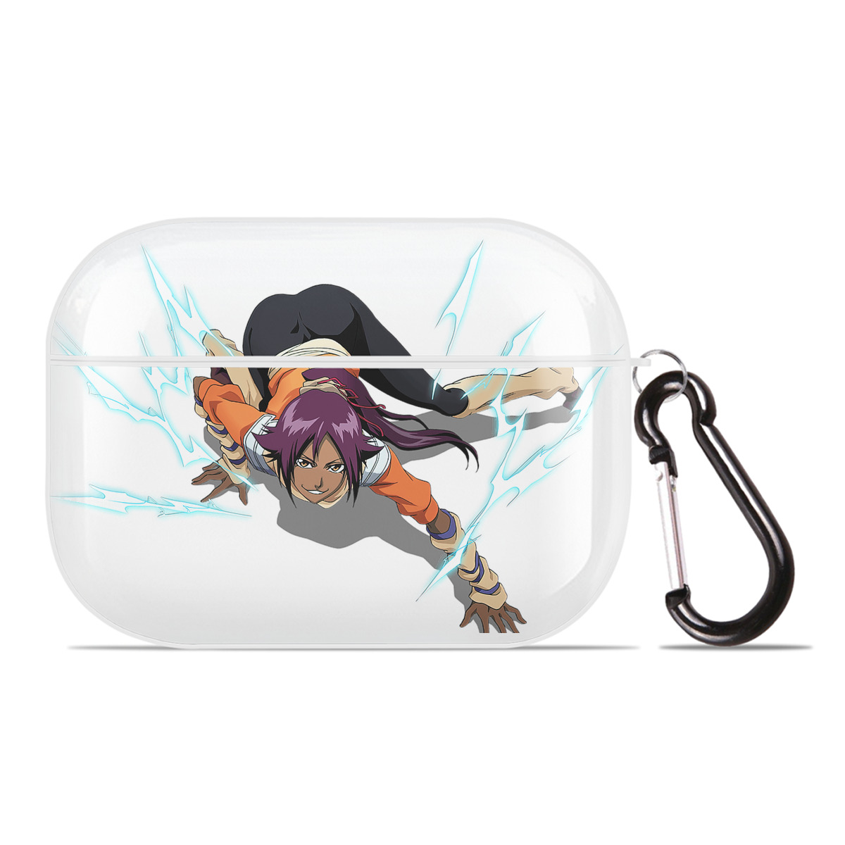 （画像用） ブリーチ 四楓院 夜一（しほういん よるいち） BLEACH Shihouin Yoruichi 【AirPods Pro用】ハードシェル保護ケース 耐衝撃・防指紋・カラビナ付き商品仕様