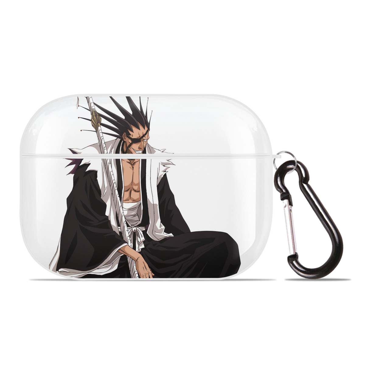 （画像用） ブリーチ ざらき けんぱち BLEACH Zaraki Kenpachi 【AirPods Pro用】ハードシェル保護ケース 耐衝撃・防指紋・カラビナ付き商品仕様