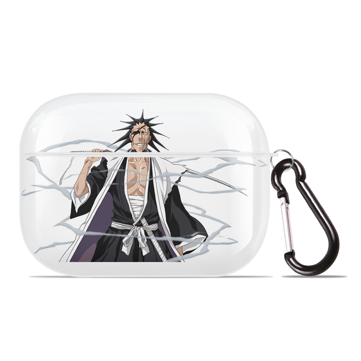 （画像用） ブリーチ ざらき けんぱち BLEACH Zaraki Kenpachi 【AirPods Pro用】ハードシェル保護ケース 耐衝撃・防指紋・カラビナ付き商品仕様