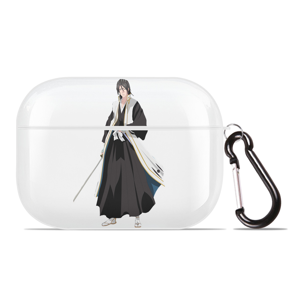 （画像用） ブリーチ くちき びゃくや BLEACH Kuchiki Byakuya 【AirPods Pro用】ハードシェル保護ケース 耐衝撃・防指紋・カラビナ付き商品仕様