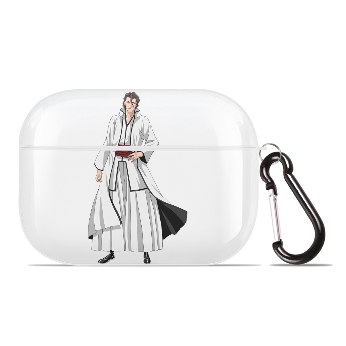 （画像用） ブリーチ 藍染 惣右介（あいぜん そうすけ） BLEACH Aizen Sousuke 【AirPods Pro用】ハードシェル保護ケース 耐衝撃・防指紋・カラビナ付き商品仕様