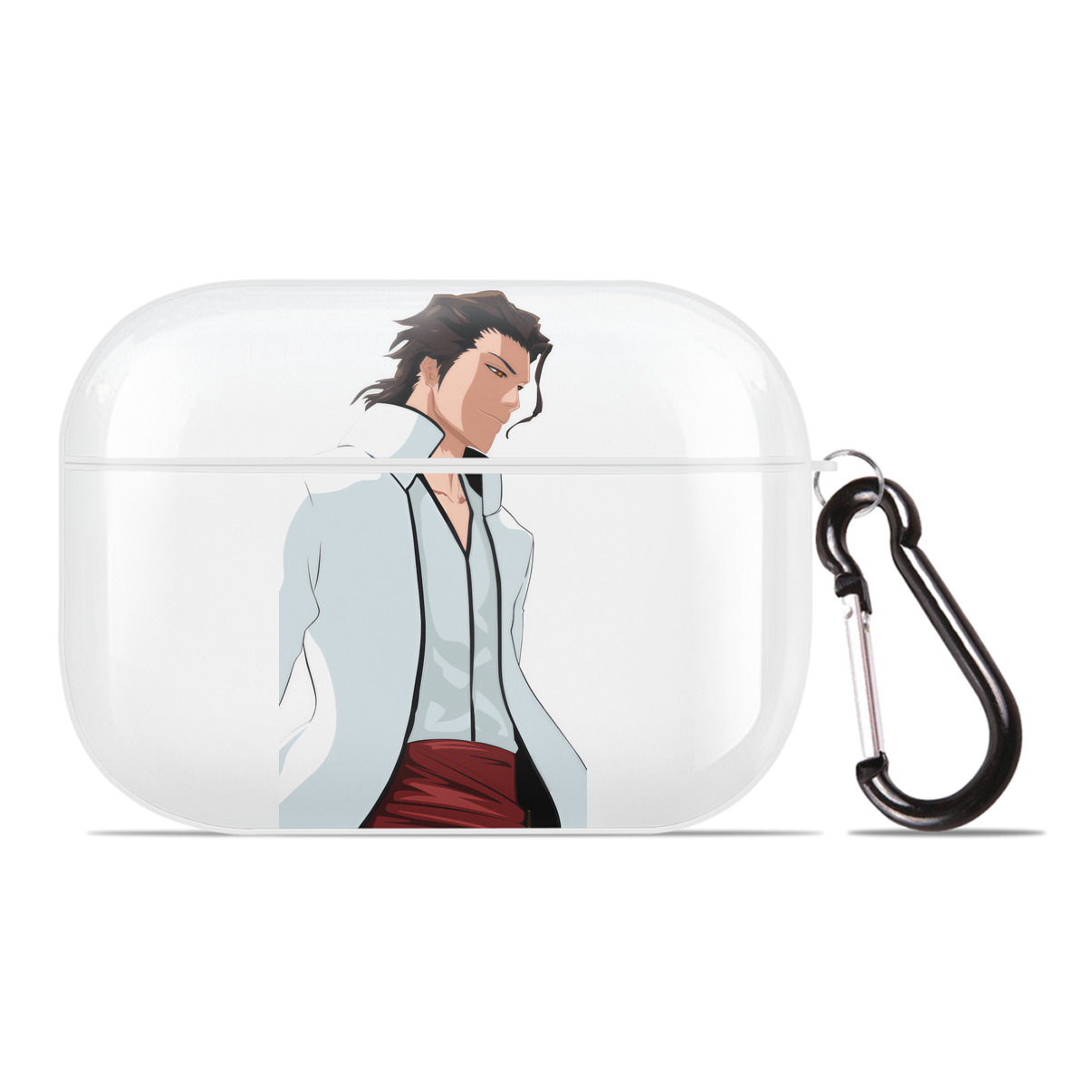 （画像用） ブリーチ 藍染 惣右介（あいぜん そうすけ） BLEACH Aizen Sousuke 【AirPods Pro用】ハードシェル保護ケース 耐衝撃・防指紋・カラビナ付き商品仕様