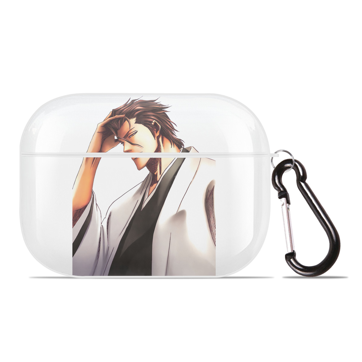 （画像用） ブリーチ 藍染 惣右介（あいぜん そうすけ） BLEACH Aizen Sousuke 【AirPods Pro用】ハードシェル保護ケース 耐衝撃・防指紋・カラビナ付き商品仕様