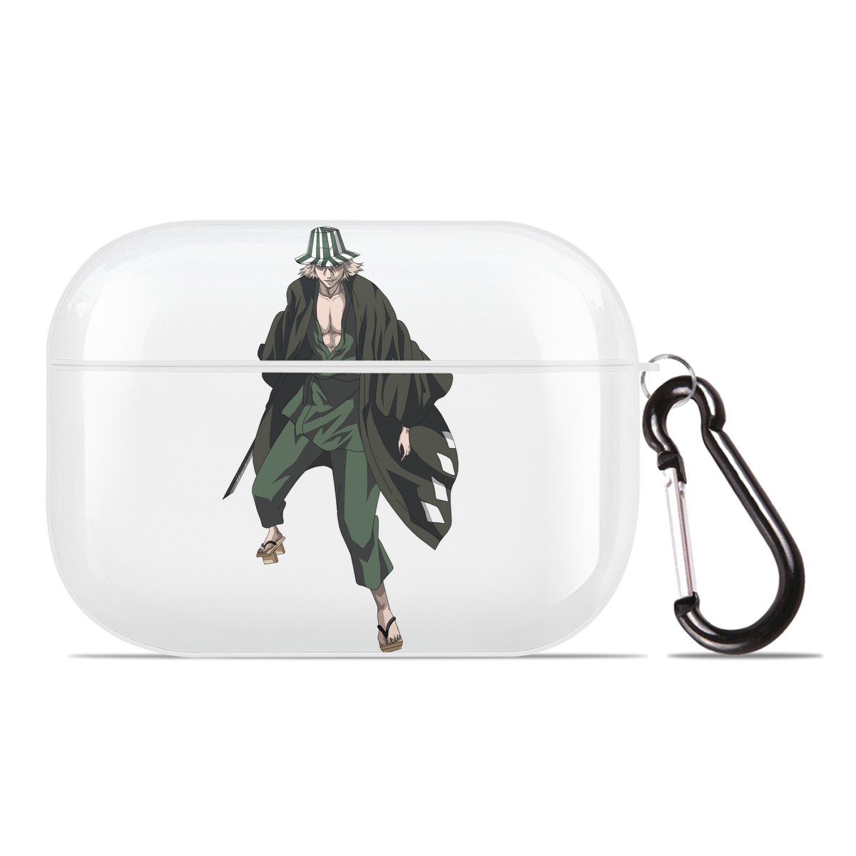 （画像用） "ブリーチ 浦原 喜助（うらはら きすけ） BLEACH Urahara Kisuke " 【AirPods Pro用】ハードシェル保護ケース 耐衝撃・防指紋・カラビナ付き商品仕様