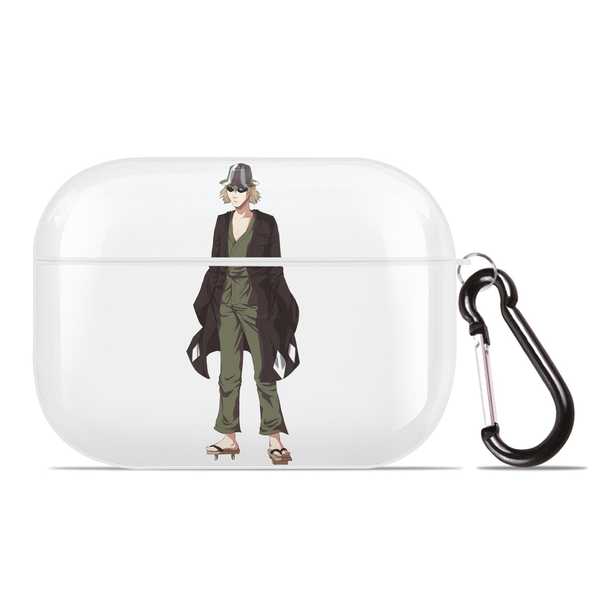 （画像用） "ブリーチ 浦原 喜助（うらはら きすけ） BLEACH Urahara Kisuke " 【AirPods Pro用】ハードシェル保護ケース 耐衝撃・防指紋・カラビナ付き商品仕様