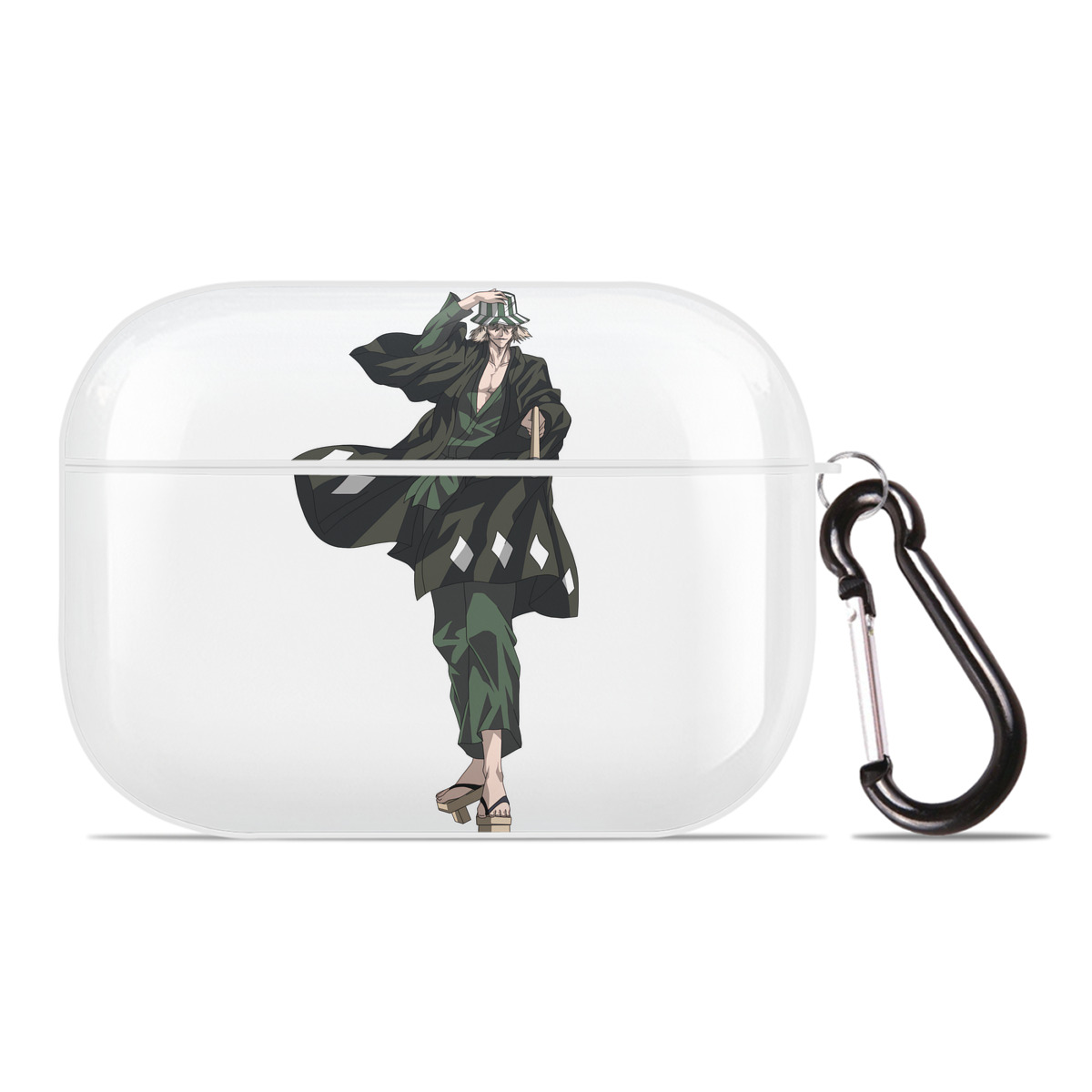 （画像用） "ブリーチ 浦原 喜助（うらはら きすけ） BLEACH Urahara Kisuke " 【AirPods Pro用】ハードシェル保護ケース 耐衝撃・防指紋・カラビナ付き商品仕様
