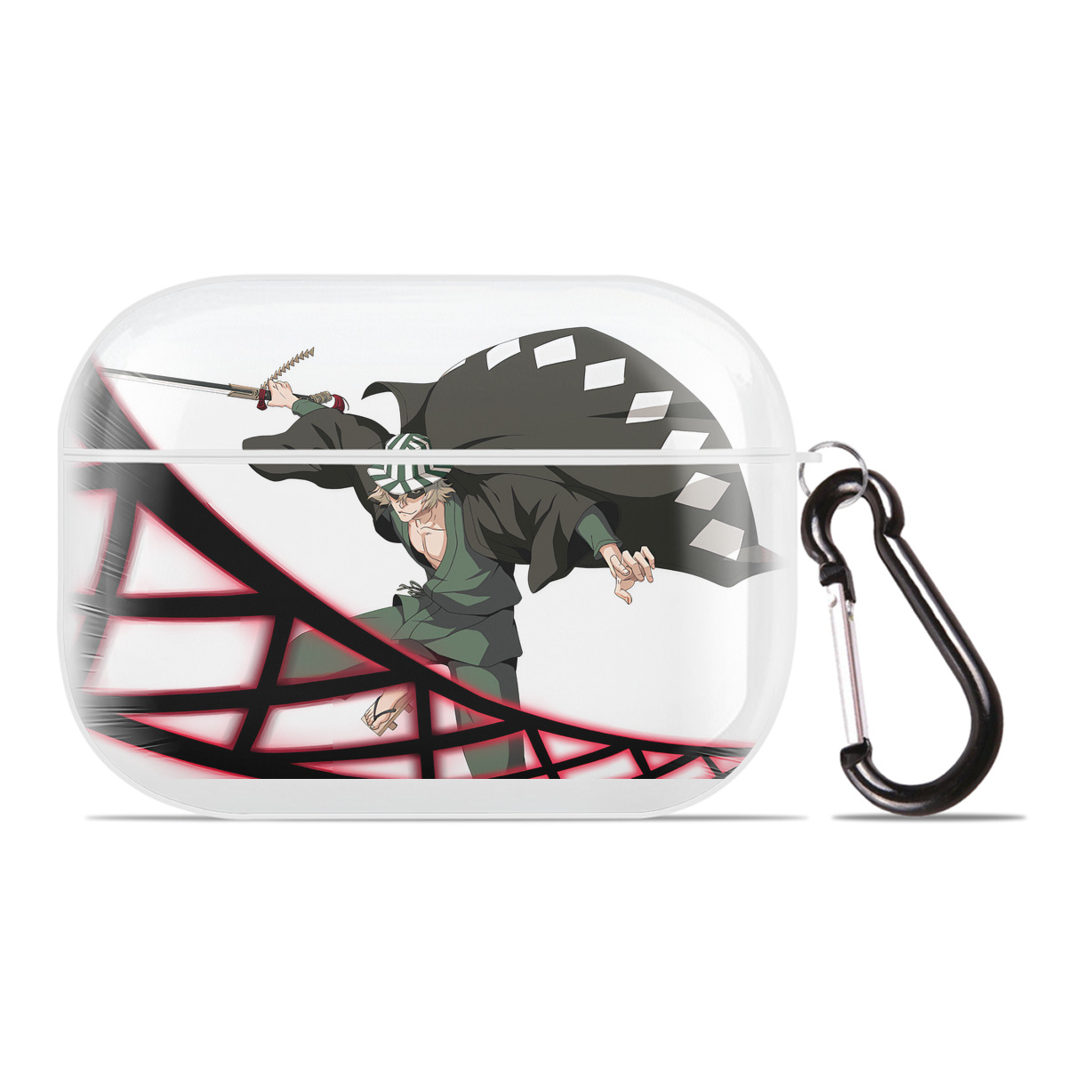 （画像用） "ブリーチ 浦原 喜助（うらはら きすけ） BLEACH Urahara Kisuke " 【AirPods Pro用】ハードシェル保護ケース 耐衝撃・防指紋・カラビナ付き商品仕様