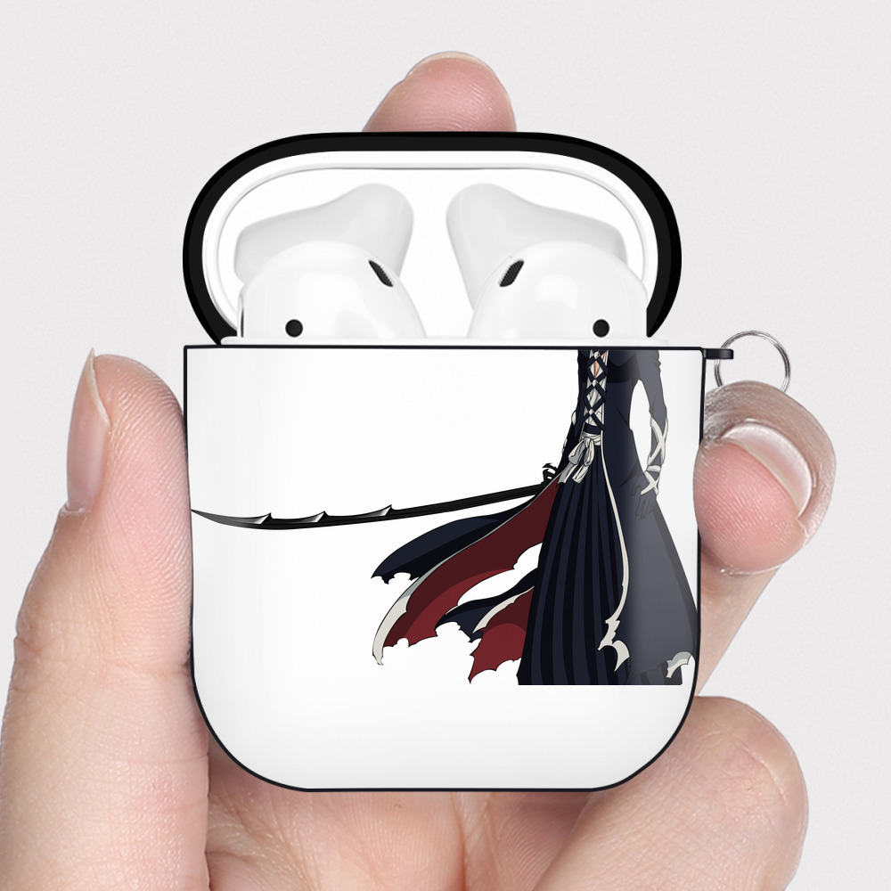 （画像用） ブリーチ 黒崎一護（くろさき いちご）BLEACH Kurosaki Ichigo AirPods 第2世代保護ケース ハードシェル ブラック 耐衝撃・防指紋・カラビナ付き