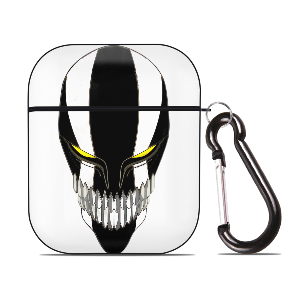 （画像用） ブリーチ 黒崎一護（くろさき いちご）BLEACH Kurosaki Ichigo AirPods 第2世代保護ケース ハードシェル ブラック 耐衝撃・防指紋・カラビナ付き