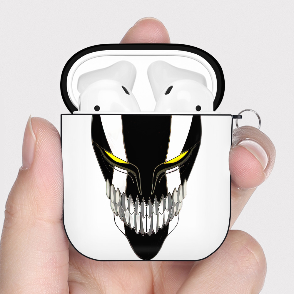 （画像用） ブリーチ 黒崎一護（くろさき いちご）BLEACH Kurosaki Ichigo AirPods 第2世代保護ケース ハードシェル ブラック 耐衝撃・防指紋・カラビナ付き