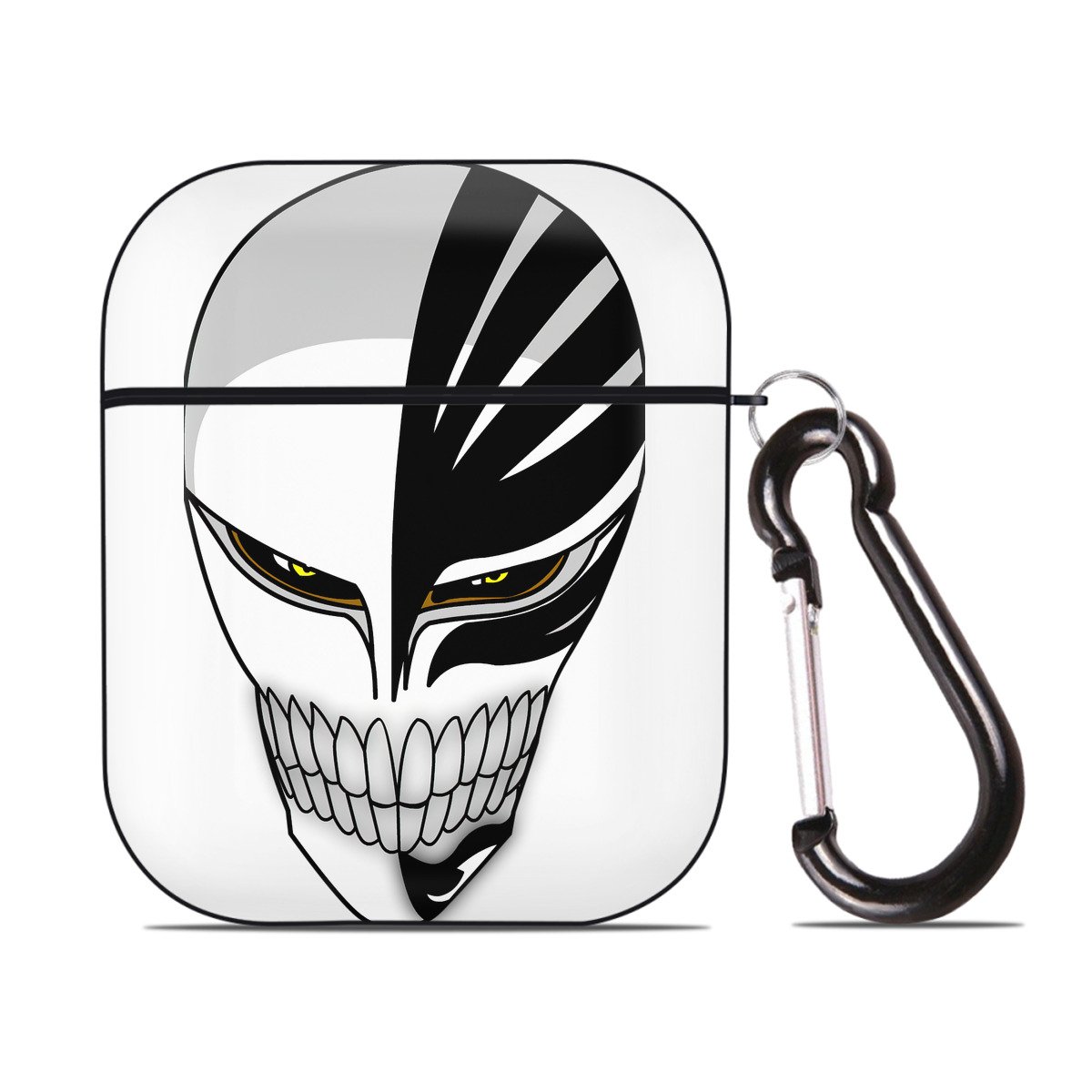 （画像用） ブリーチ 黒崎一護（くろさき いちご）BLEACH Kurosaki Ichigo AirPods 第2世代保護ケース ハードシェル ブラック 耐衝撃・防指紋・カラビナ付き