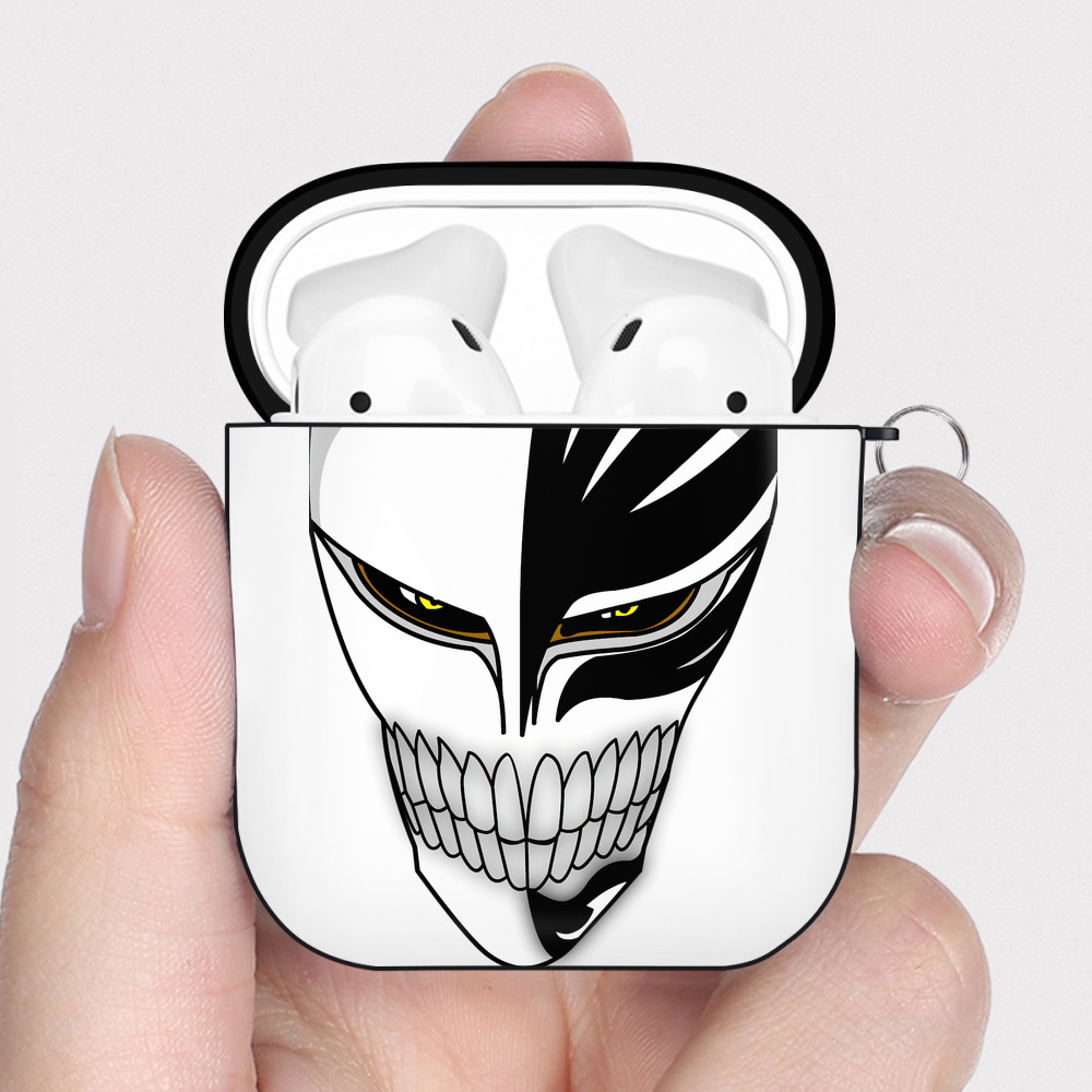 （画像用） ブリーチ 黒崎一護（くろさき いちご）BLEACH Kurosaki Ichigo AirPods 第2世代保護ケース ハードシェル ブラック 耐衝撃・防指紋・カラビナ付き