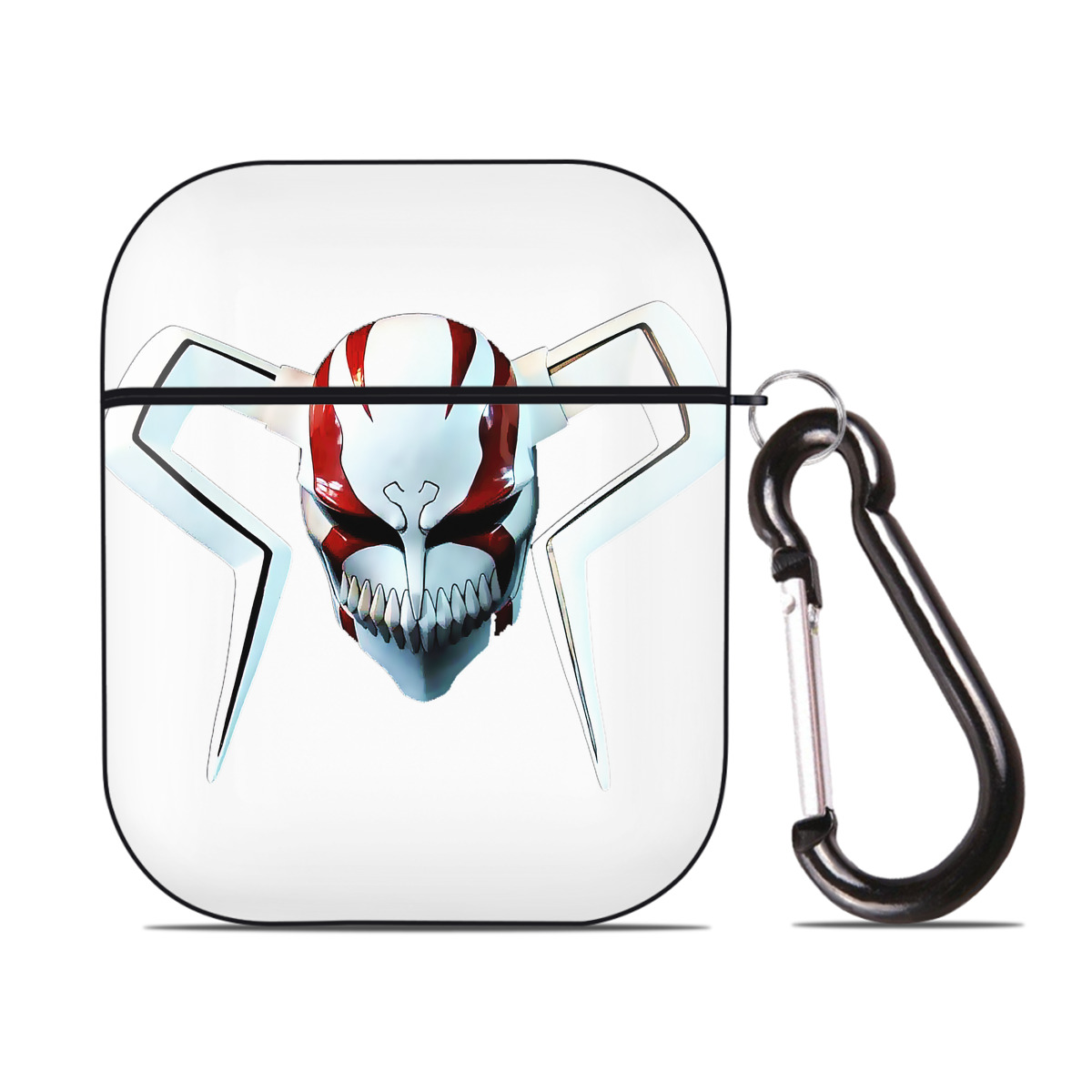 （画像用） ブリーチ 黒崎一護（くろさき いちご）BLEACH Kurosaki Ichigo AirPods 第2世代保護ケース ハードシェル ブラック 耐衝撃・防指紋・カラビナ付き