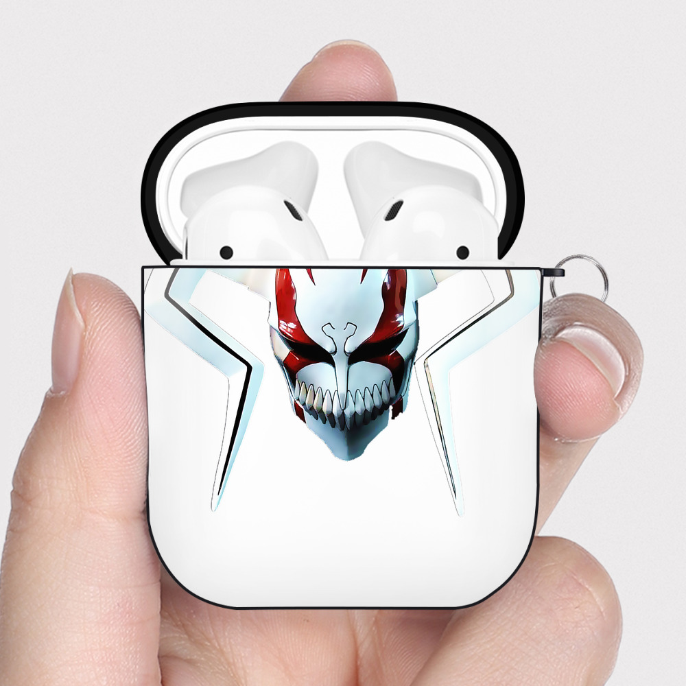 （画像用） ブリーチ 黒崎一護（くろさき いちご）BLEACH Kurosaki Ichigo AirPods 第2世代保護ケース ハードシェル ブラック 耐衝撃・防指紋・カラビナ付き