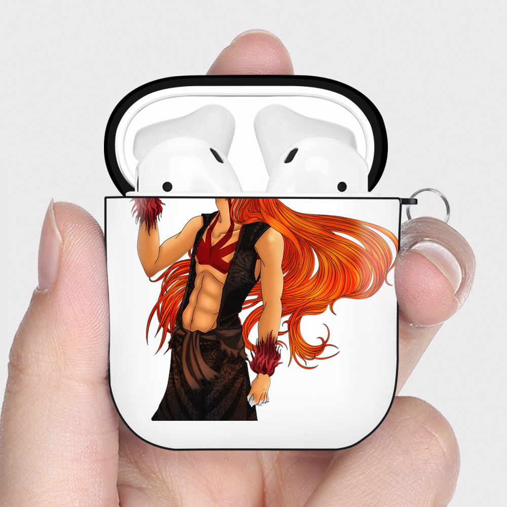 （画像用） ブリーチ 黒崎一護（くろさき いちご）BLEACH Kurosaki Ichigo AirPods 第2世代保護ケース ハードシェル ブラック 耐衝撃・防指紋・カラビナ付き