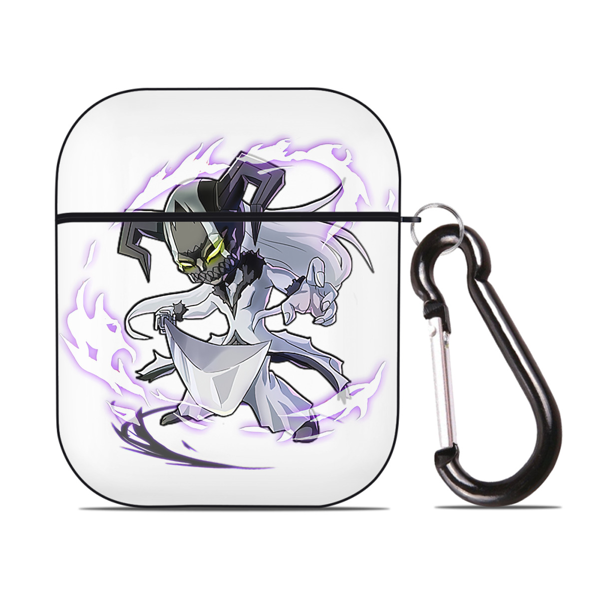 （画像用） ブリーチ 黒崎一護（くろさき いちご）BLEACH Kurosaki Ichigo AirPods 第2世代保護ケース ハードシェル ブラック 耐衝撃・防指紋・カラビナ付き