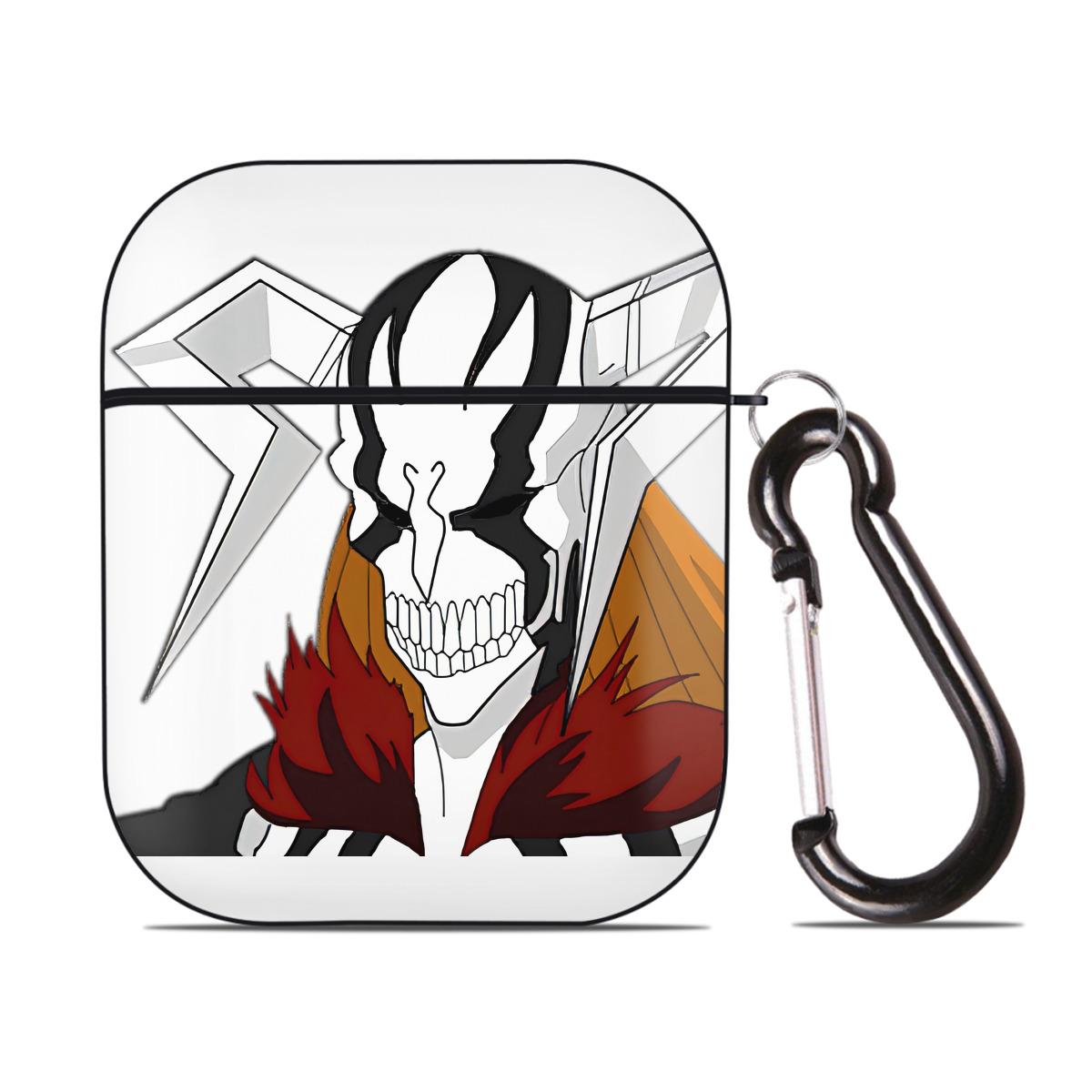 （画像用） ブリーチ 黒崎一護（くろさき いちご）BLEACH Kurosaki Ichigo AirPods 第2世代保護ケース ハードシェル ブラック 耐衝撃・防指紋・カラビナ付き