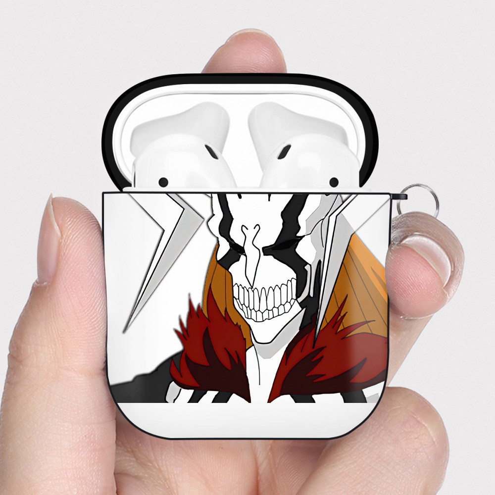 （画像用） ブリーチ 黒崎一護（くろさき いちご）BLEACH Kurosaki Ichigo AirPods 第2世代保護ケース ハードシェル ブラック 耐衝撃・防指紋・カラビナ付き