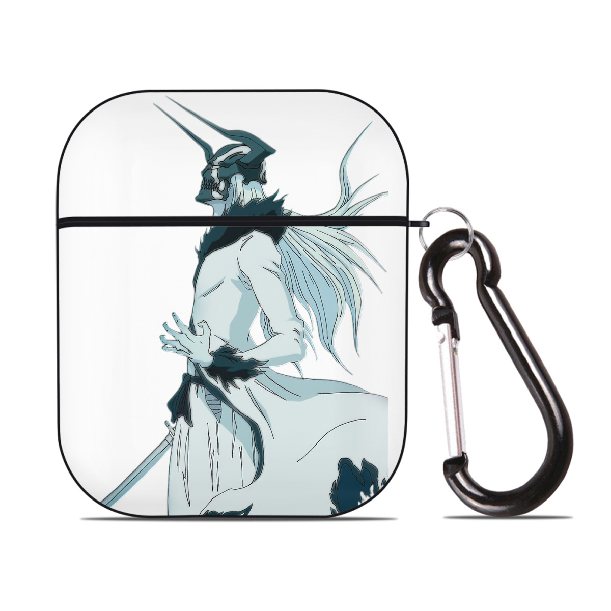 （画像用） ブリーチ 黒崎一護（くろさき いちご）BLEACH Kurosaki Ichigo AirPods 第2世代保護ケース ハードシェル ブラック 耐衝撃・防指紋・カラビナ付き