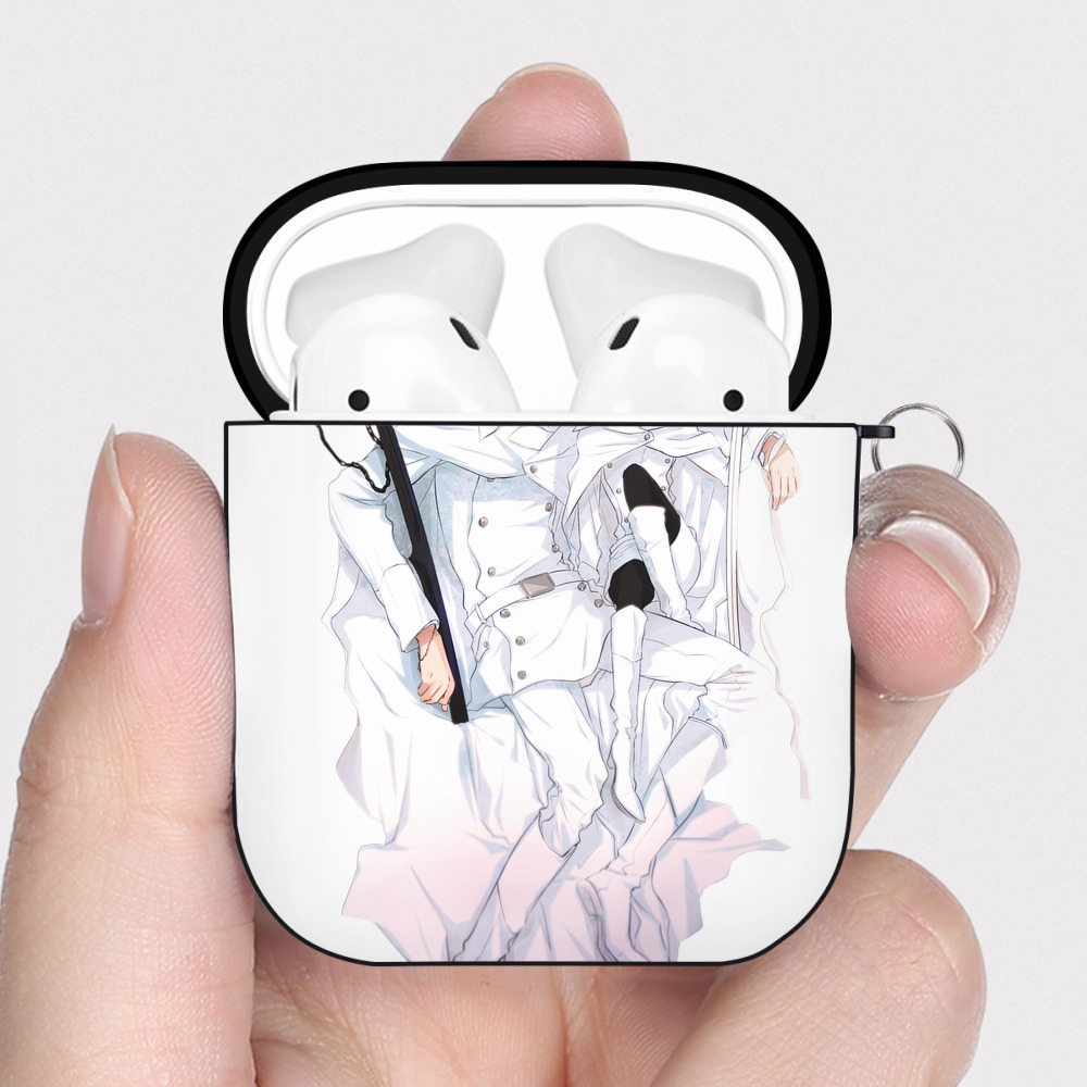 （画像用） ブリーチ 黒崎一護（くろさき いちご）BLEACH Kurosaki Ichigo AirPods 第2世代保護ケース ハードシェル ブラック 耐衝撃・防指紋・カラビナ付き