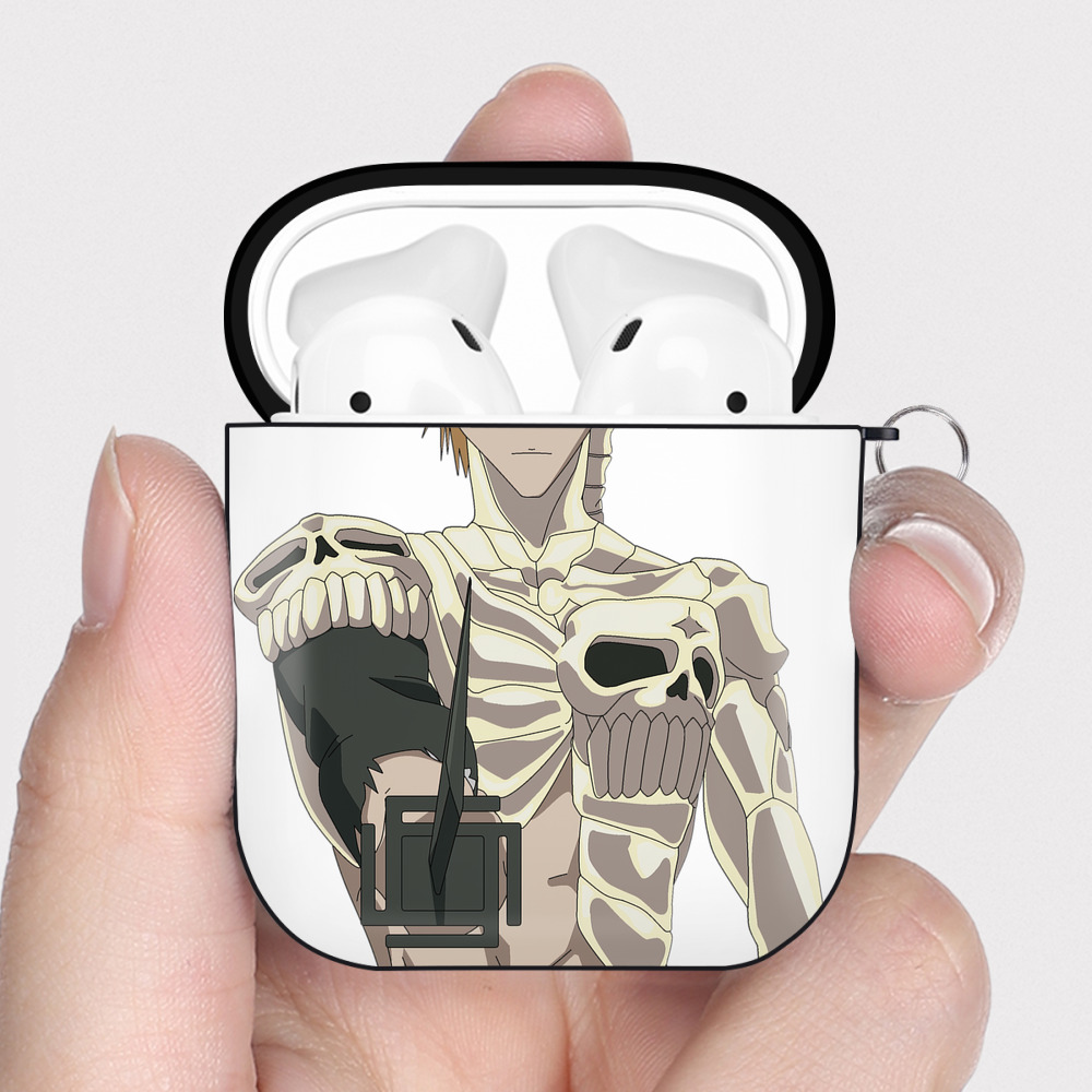 （画像用） ブリーチ 黒崎一護（くろさき いちご）BLEACH Kurosaki Ichigo AirPods 第2世代保護ケース ハードシェル ブラック 耐衝撃・防指紋・カラビナ付き