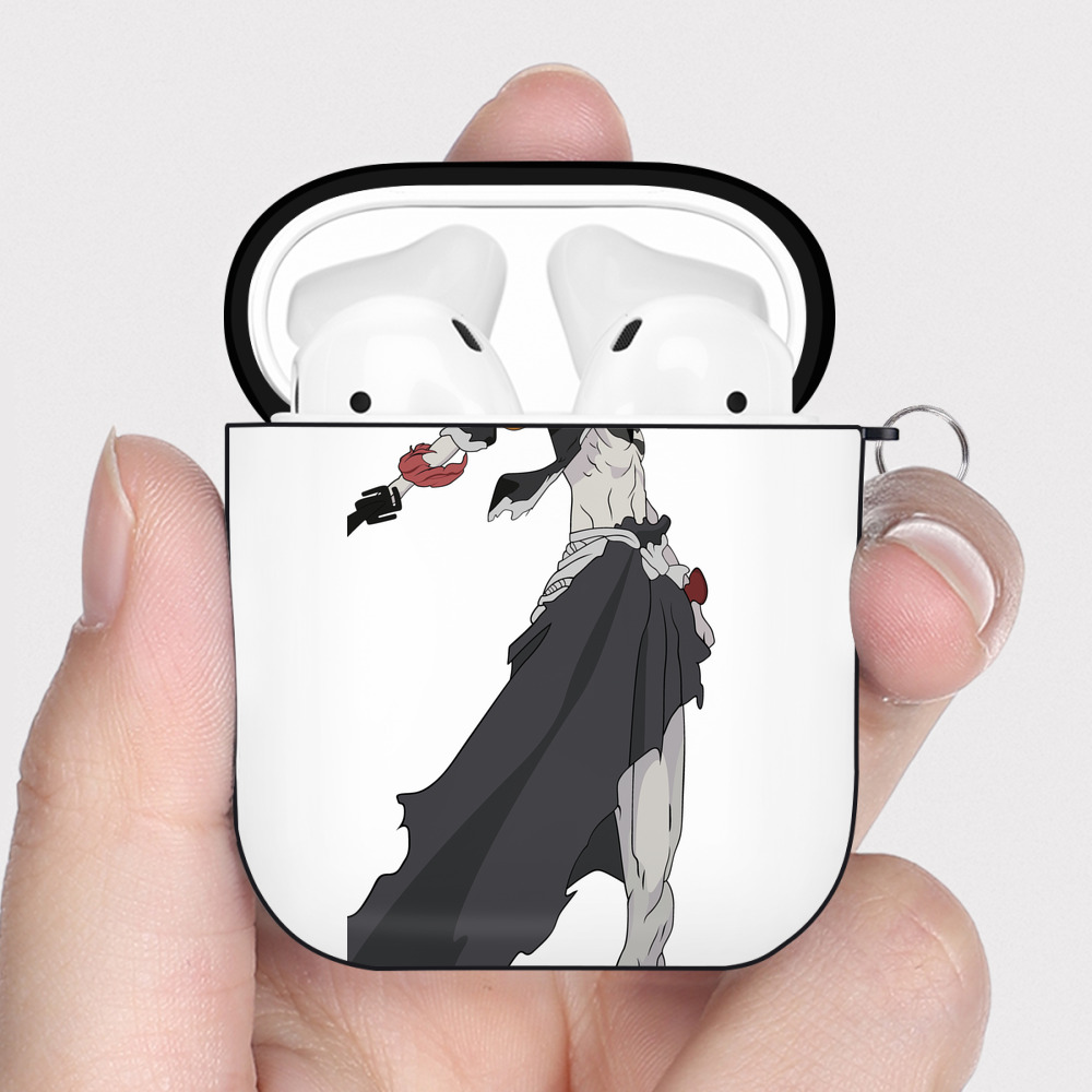 （画像用） ブリーチ 黒崎一護（くろさき いちご）BLEACH Kurosaki Ichigo AirPods 第2世代保護ケース ハードシェル ブラック 耐衝撃・防指紋・カラビナ付き