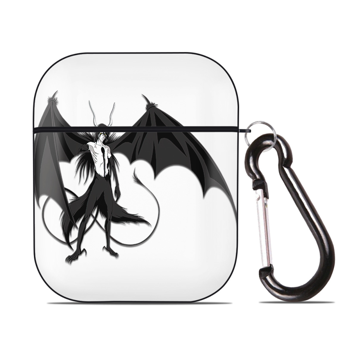 （画像用） ブリーチ ウルキオラ·シファー BLEACH Ulquiorra cifer AirPods 第2世代保護ケース ハードシェル ブラック 耐衝撃・防指紋・カラビナ付き