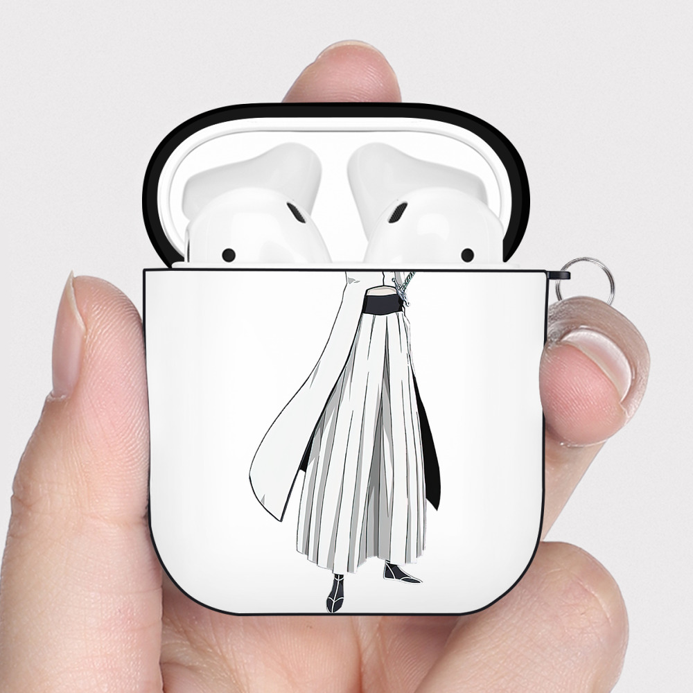 （画像用） ブリーチ ウルキオラ·シファー BLEACH Ulquiorra cifer AirPods 第2世代保護ケース ハードシェル ブラック 耐衝撃・防指紋・カラビナ付き