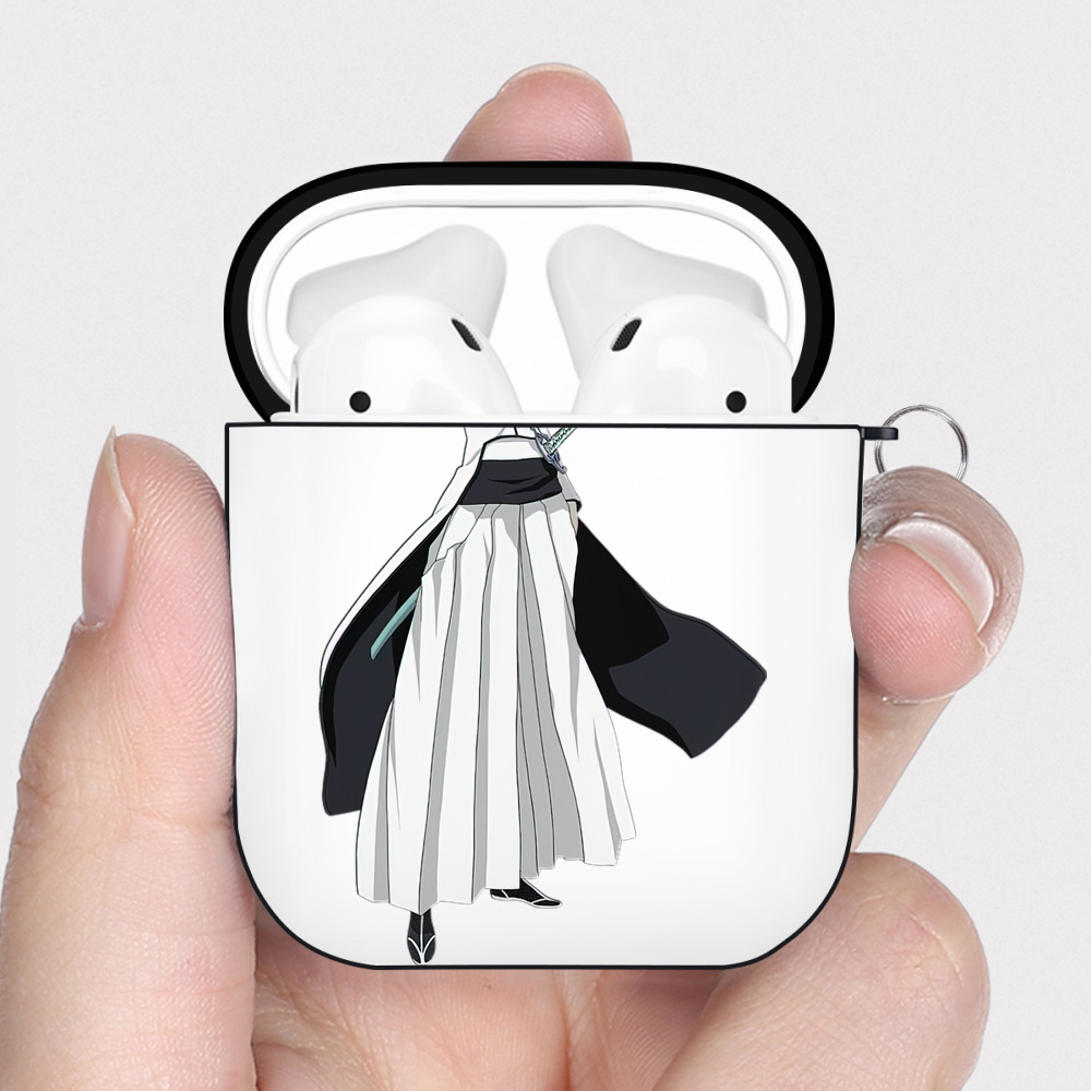 （画像用） ブリーチ ウルキオラ·シファー BLEACH Ulquiorra cifer AirPods 第2世代保護ケース ハードシェル ブラック 耐衝撃・防指紋・カラビナ付き